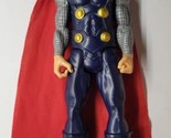 2013 Hasbro Marvel Avengers Thor 12” Figure With Red Cape - $11.87