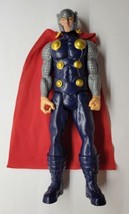 2013 Hasbro Marvel Avengers Thor 12” Figure With Red Cape - £9.48 GBP