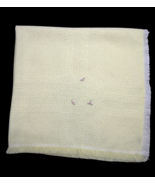 Churchill Weavers Handwoven Baby Blanket Yellow Fringe Pink Rosebuds Flo... - $33.46 CAD