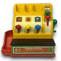 Vintage 1974  Fisher-Price Cash Register With Working Bell &amp; Button 1 Coin - £31.64 GBP