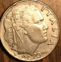 1941 Italy 20 Centesimi Coin - £1.54 GBP