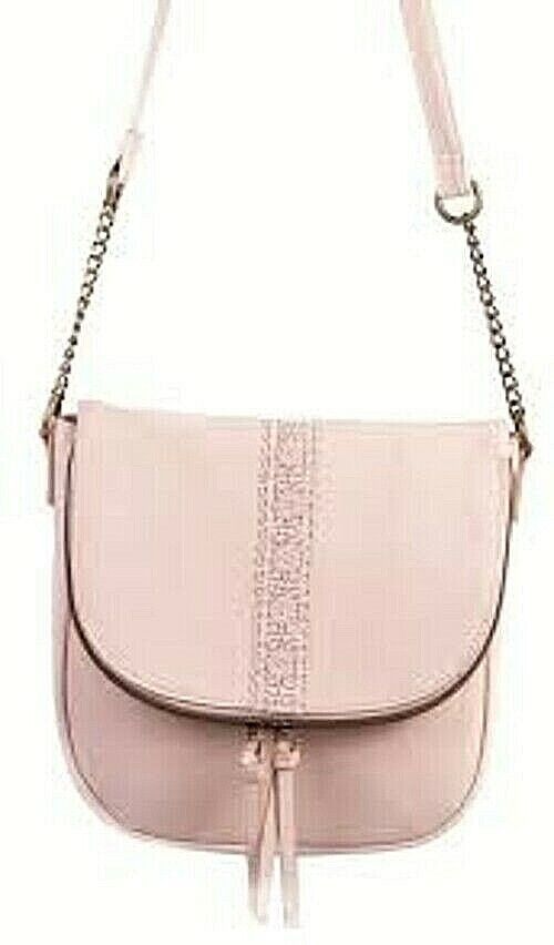 T-Shirt &amp; Jeans Claire Crossbody Purse Bag Blush Color With Bronze Accen... - $33.85