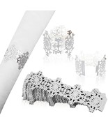 100Pcs Snowflake Paper Napkin Rings Winter Christmas Silver Disposable N... - $25.99