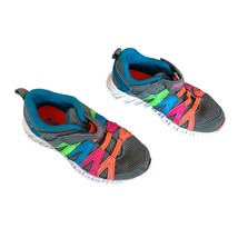 Fila Girls Toddler Size 9 Multicolor Gray Slip On Shoes Sneakers Hook &amp; Loop - £12.65 GBP