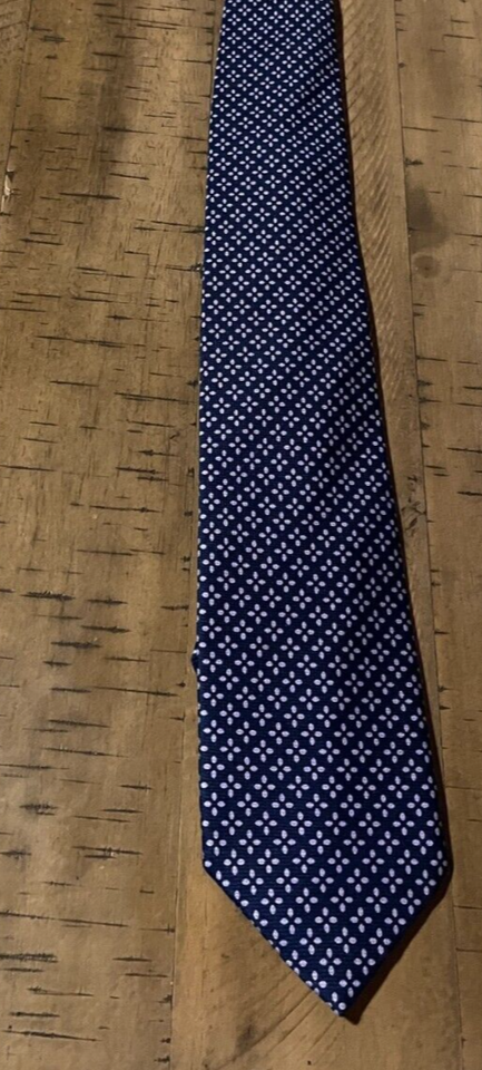 Mens Tie Pure Silk Handmade China Blue Silver Design 58&#39; - $7.43