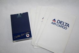DELTA AIR Vintage Sealed Playing Cards &amp; 5 Plastic Delta Air Cargo Sleev... - £11.00 GBP