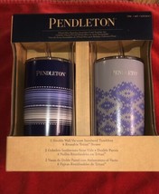 Pendleton Double Wall Vacuum Insulated Tumblers 2 ct 20oz stainless steel NEW - £23.30 GBP