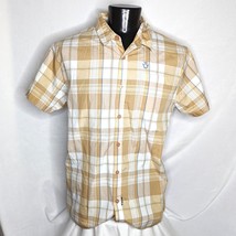 Men&#39;s Shirt Rusty Short Sleeve Button Up Shirt Beige Tan XL - £7.45 GBP