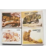 Vintage 4 Flat Square Wild Cat Animal Erasers - $187.92 MXN