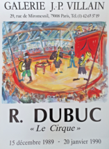 Roland Dubuc - Poster Original Display Piece - le Cirque - Villain Paris - 1990 - £130.80 GBP