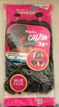 Janet Collection Beauty is 3X Expression Kinky Crush Bulk 36&quot; Color 1B - £6.20 GBP