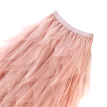 Champagne Tiered Tulle Maxi Skirt Custom Plus Size Women Layered Tulle Skirt image 5