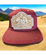 California State SnapBack Maroon Hat Embroidered cork backing CA Cap Hat - €12,74 EUR