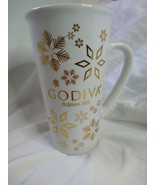 GODIVA Belgium 1926 - 2016 - Gold & White Tall 6" COFFEE Tea CUP MUG 