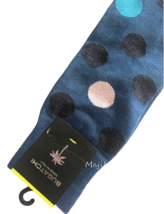 Bugatchi Night Blue Large Polka Dots Mens Dress Socks Made In Italy One Size - £21.96 GBP