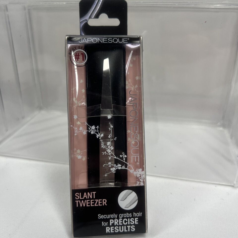 JAPONESQUE Brow Slant Tweezers L Stainless Steel Travel Case GIFT SET - $4.74