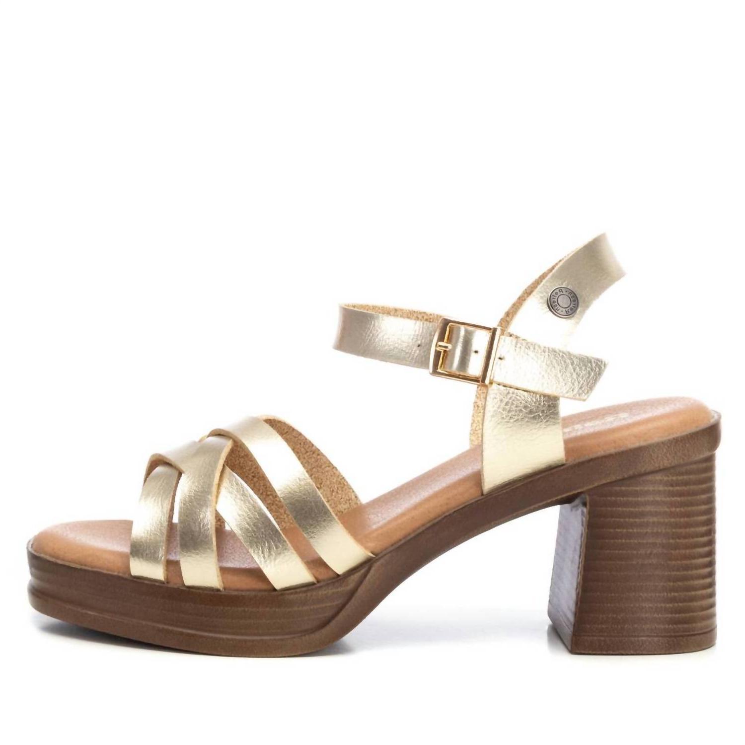 Xti Women&#39;s Refresh Ankle Strap Platform Sandals Gold - $66.00
