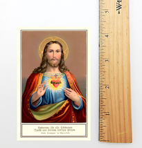 Sacred Heart of Jesus – G. Benziger – Restored Vintage Holy Card – pack of 10/10 - £3.83 GBP+