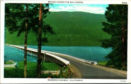 Vtg Postcard Redwood Highway California CA Bridge Across The Big Lagoon UNP - £3.05 GBP