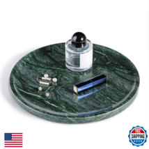Karibiber Natural Marble Serving Tray 11.8In Marble Round Tray Green Stone - $79.64
