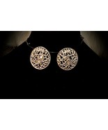Vintage Sarah Coventry Sterling Silver Round Lacy Clip-on Earrings - £8.81 GBP