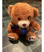 Go! Retail Group 9.5&quot; Sitting Brown Bear Plush w/Scarf *Pre-Owned/No Tag... - $19.13 CAD