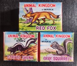MARX ANIMAL KINGDOM FIGURES SKUNK, FOX SQUIRREL, VINTAGE 1960&#39;s LOT OF 3... - $442.57 MXN