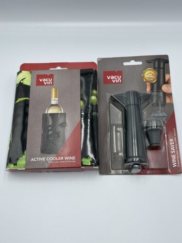 Lot Of 2 Vacu Vin Wine Saver Active Wine Cooler New in Package Great Gift Wine - $23.32