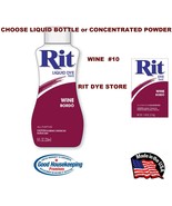 WINE color #10 RIT Fabric Clothes DYE choose Liquid Bottle or Powder Con... - £15.78 GBP+