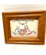 Vintage TCR 1995 Wood Framed Good Friends Are The Best Collectibles 4.5 ... - £6.88 GBP