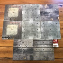 Set Lot 8 Dust Tactics 11” Metal Concrete Landing Strip Games Boards - $36.99