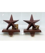 Park Designs Star Christmas Stocking Hangers ~1 Pair ~ Red ~Rustic Count... - $564.33 MXN