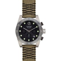 Electric DW01 Mens Chronograph Watch Black Dial Olive Nylon Band Contras... - £135.42 GBP