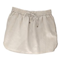St Tropez West Linen Skirt XL Short Drawstring Mini Pull On Coastal Gran... - $22.65