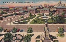 New York New Haven &amp; Hartford Railroad Station Providence RI 1947 Postcard D24 - £2.24 GBP