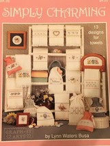 Simply Charming Counted Cross Stitch Towel Patterns Bk 26 Flowers Swan C... - $4.99