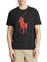 Polo Ralph Lauren Mens Classic-Fit Big Pony Jersey Tee in Black-2XL - £31.19 GBP