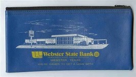 Webster State Bank Zipper Bag Webster Texas We&#39;re Easier to Get A Loan W... - £13.99 GBP