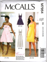 McCalls M7954 Misses 12 to 20 Special Occasion Cocktail Dress Sewing Pattern - £13.30 GBP