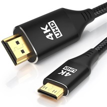 Mini Hdmi To Hdmi Cable 6Ft, [Aluminum Shell, Braided] High Speed 4K 60Hz Hdmi 2 - £11.74 GBP