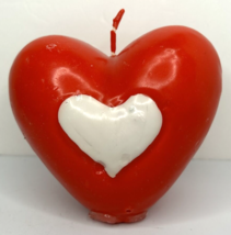 Vintage Valentine&#39;s Day Love Heart Decorative Candle 4&quot; SKU H400 - £14.89 GBP