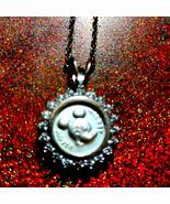Disney&#39;s Mickey mouse silver and rhinestone necklace - $61.07 CAD