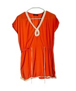 Theme Orange Drawstring Tunic Top with Rope Trim Size L - €14,54 EUR