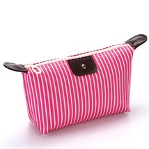 Outdoor girl cosmetic bag striped cosmetic bag storage cosmetic storage box wate - £9.72 GBP