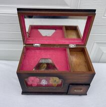 Vintage Beautiful Japanese Music Jewelry Box Bicycle Wood *See Video* - $133.64