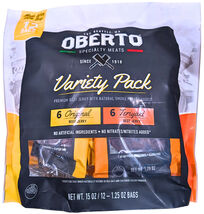 Oberto Premium Beef Jerky Variety Bag Original &amp; Teriyaki 12 Ct x 1.25 O... - $30.71
