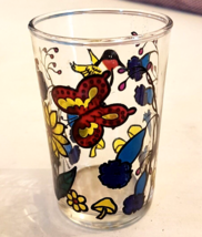 Hummingbird Butterfly Mushroom Floral Stained Glass Style Juice Tumbler Votive - $12.81