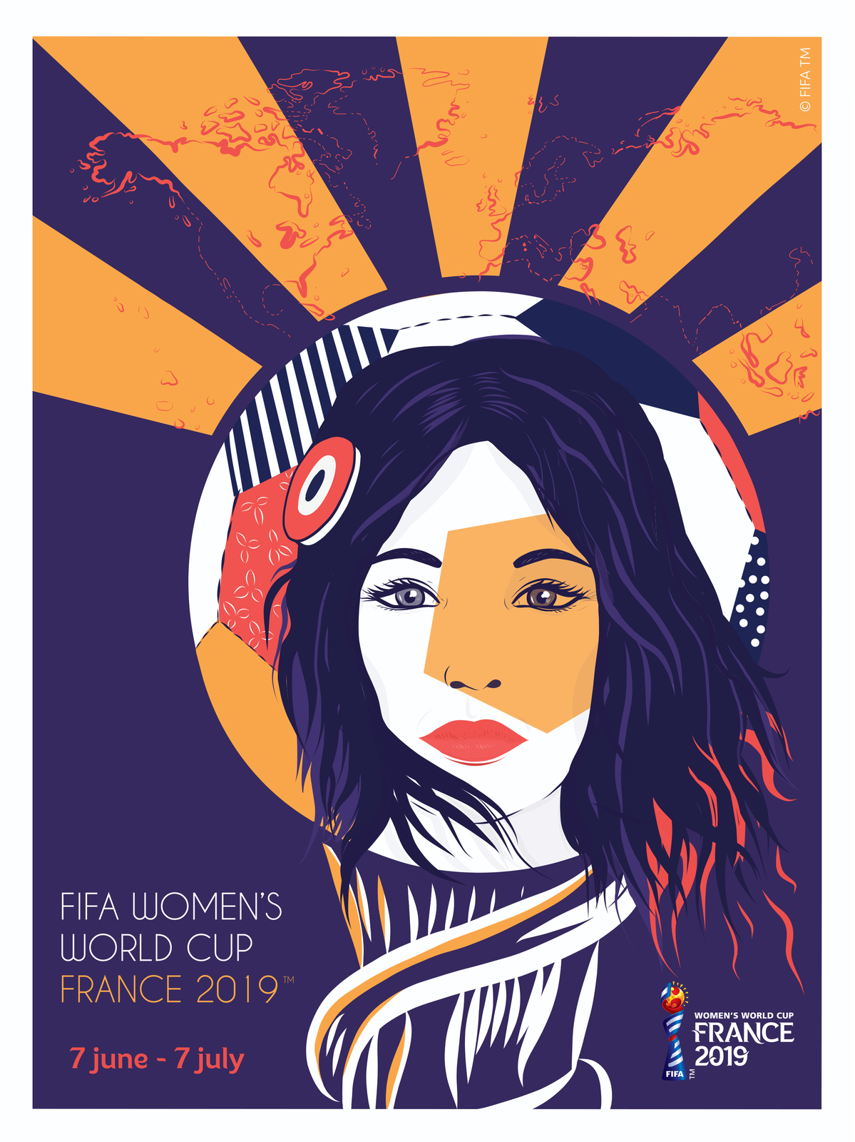 FIFA Women's World Cup France 2019 Poster Soccer Art Print Size 24x36" 27x40" - £8.62 GBP - £12.57 GBP