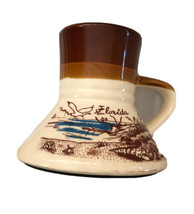 State Of Florida Vintage Brown &amp; White Beach Theme Souvenir Mug - $14.78