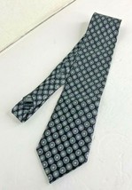 Stafford Mens Silk Tie Neck Tie Necktie Gray Black - £8.56 GBP